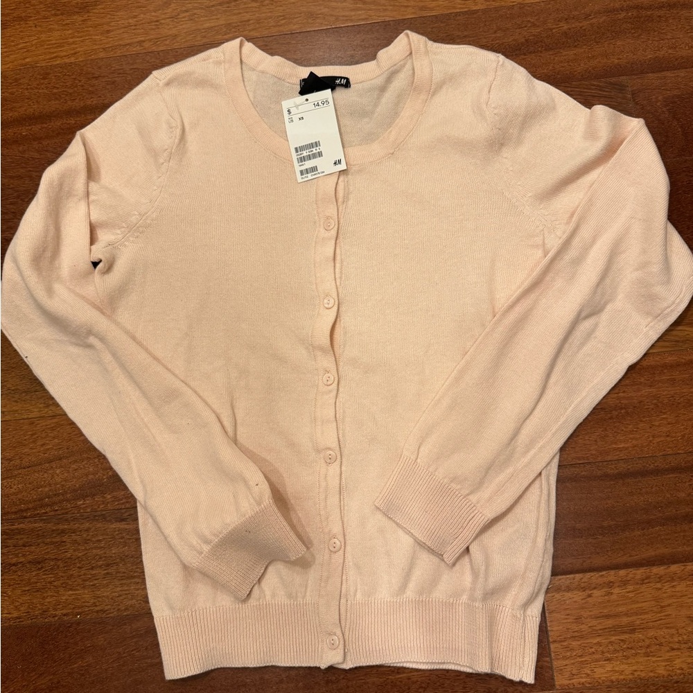 H&M Light Pink Women's Cotton Cardigan